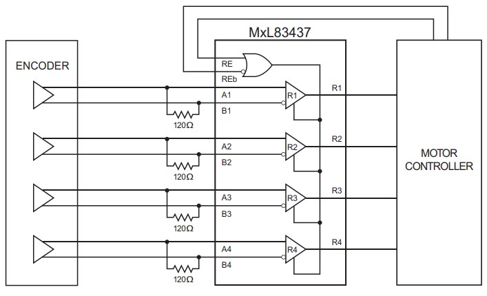 MaxLinear — MxL83437 Typical Application Schematic