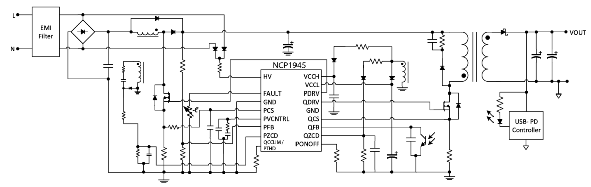 onsemi — NCP1945 Typical Application Circuit